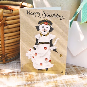 Fairy Cat Card | Cat card | Birthday | Good Luck | Happy Birthday | Cat Lover | Fee | Birthday card for girl