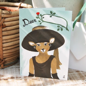 Deer... | Verjaardagskaart | Iemand speciaal | Lief Schattig Uniek | Audrey Hepburn | Breakfast at Tiffany's | Liefde | Moederdag | Roos