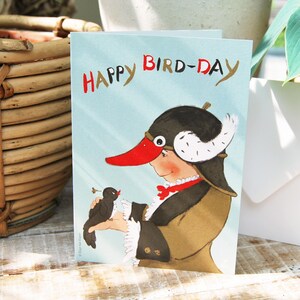 Bird-day Boy Card | Grappig Schattig Uniek | Verjaardagskaart | Gefeliciteerd | Happy Bird-Day