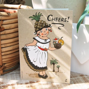Pina Colada | Carte Vibes d’été | Cocktails | Carte de vœux | Carte d'anniversaire | Félicitations | Bonne chance | Des vacances