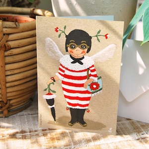 Tarjeta de abeja feliz | Fiesta de bienvenida al bebé | Felicitaciones | Buena suerte | Cumpleaños | Gracias | Ocasión especial