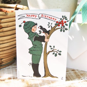 Verjaardagskaart | Knightingale Collection | Wenskaart | Gefeliciteerd | Veel Geluk | Ridder | Vogel | Grappig Schattig Uniek