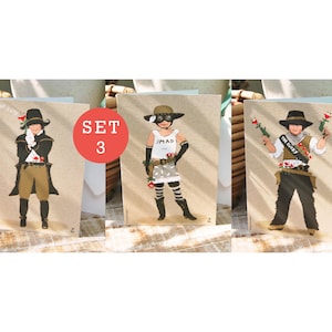Das Süße, das Verrückte und das Glückliche Set | Geburtstagskarte 3 | Cowboy-Chic-Grußkarten für die Süßesten, Verrücktesten und Glücklichsten