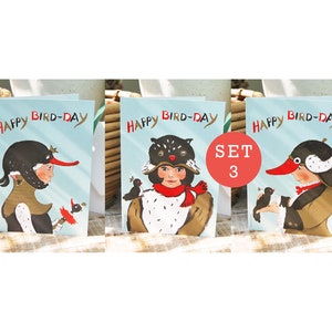 Ensemble de collection d'oiseaux | Drôle mignon unique | Anniversaire | Félicitations | Bonne journée des oiseaux