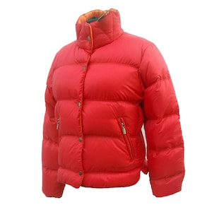 Vintage Red Down Jacket / quilted jacket/ womens down jackets, MURPHY&NYE, size M.
