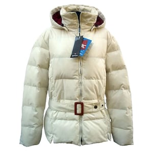 Quilted Down jacket vintage white with hood for women, MURPHY&NYE,