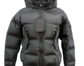 DUVETICA Goose Down Diamond Womens Jacket Coat Black Branded Gold