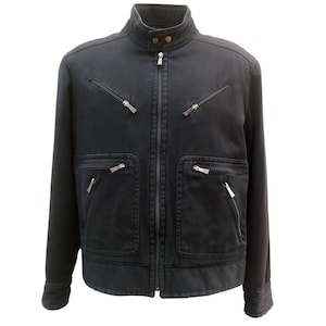 Vintage Jacket whit Zip Fall Winter Versace Vintage black jacket.