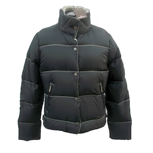 Black Down Jacket, quilted winter down jacket, Women Vintage Down Jacket, Murphy & Nye Down Jacket.