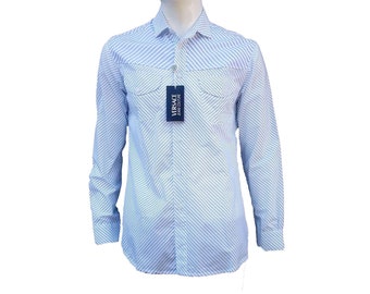Versace mens striped shirt vintage, Size M.
