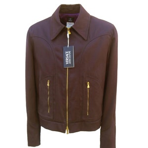 Luxury Versace Men&#39;s Brown Jacket - Vintage Fall/Winter Collection