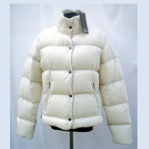 Jacket Down puffer white goose, Womens Vintage Down Jacket, Murphy Nye designer down jacket.