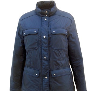Blue down jacket-puffer jacket, women jacket size 44.