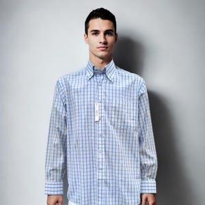 ALEXANDER MCQUEEN men plaid shirt vintage, button down shirt.
