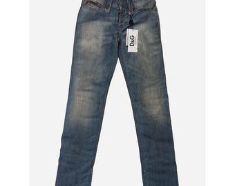 Dolce & Gabbana Archive Jeans With Leather Labels and Appliques