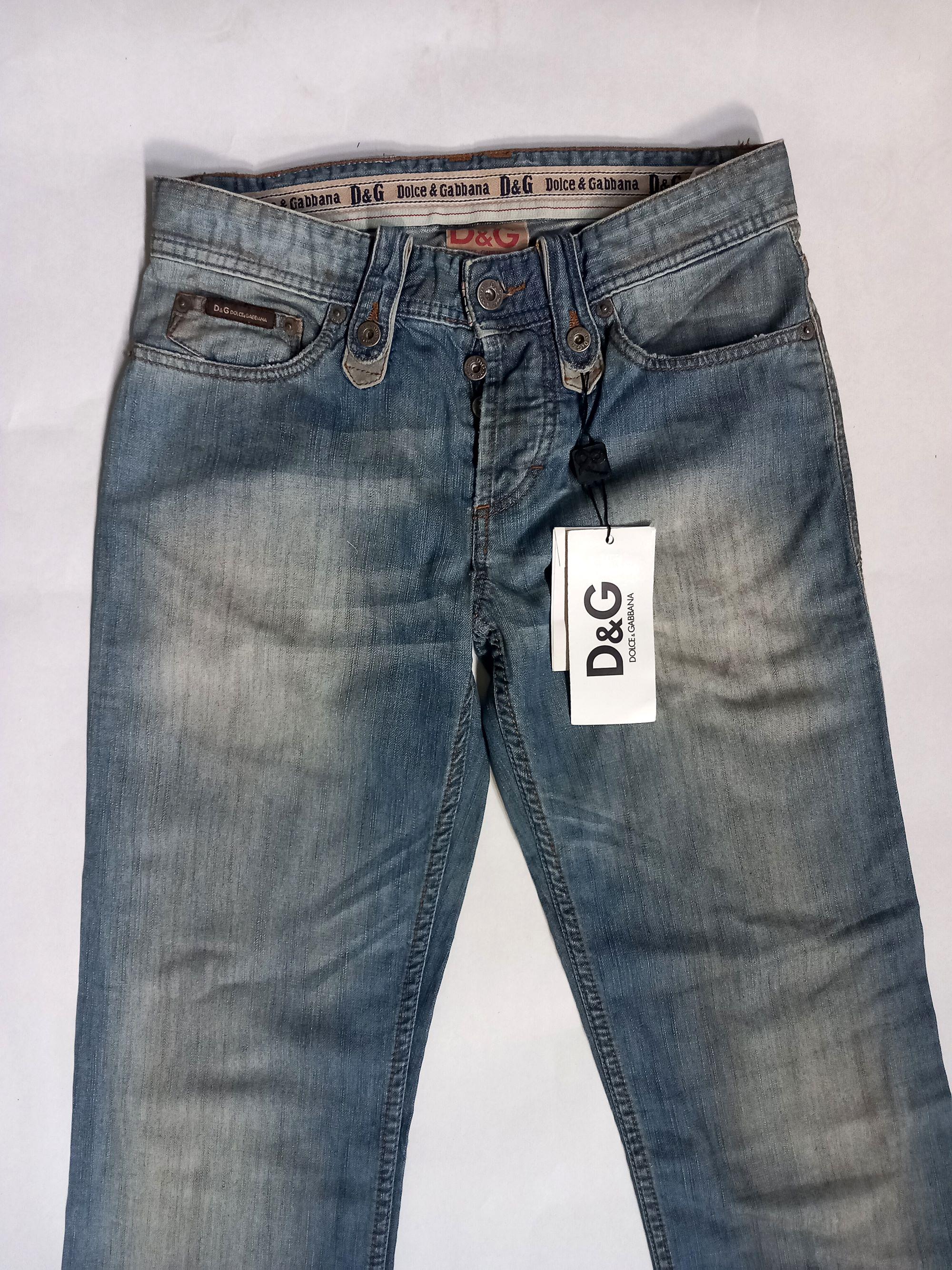 Dolce & Gabbana Archive Jeans With Leather Labels and Appliques