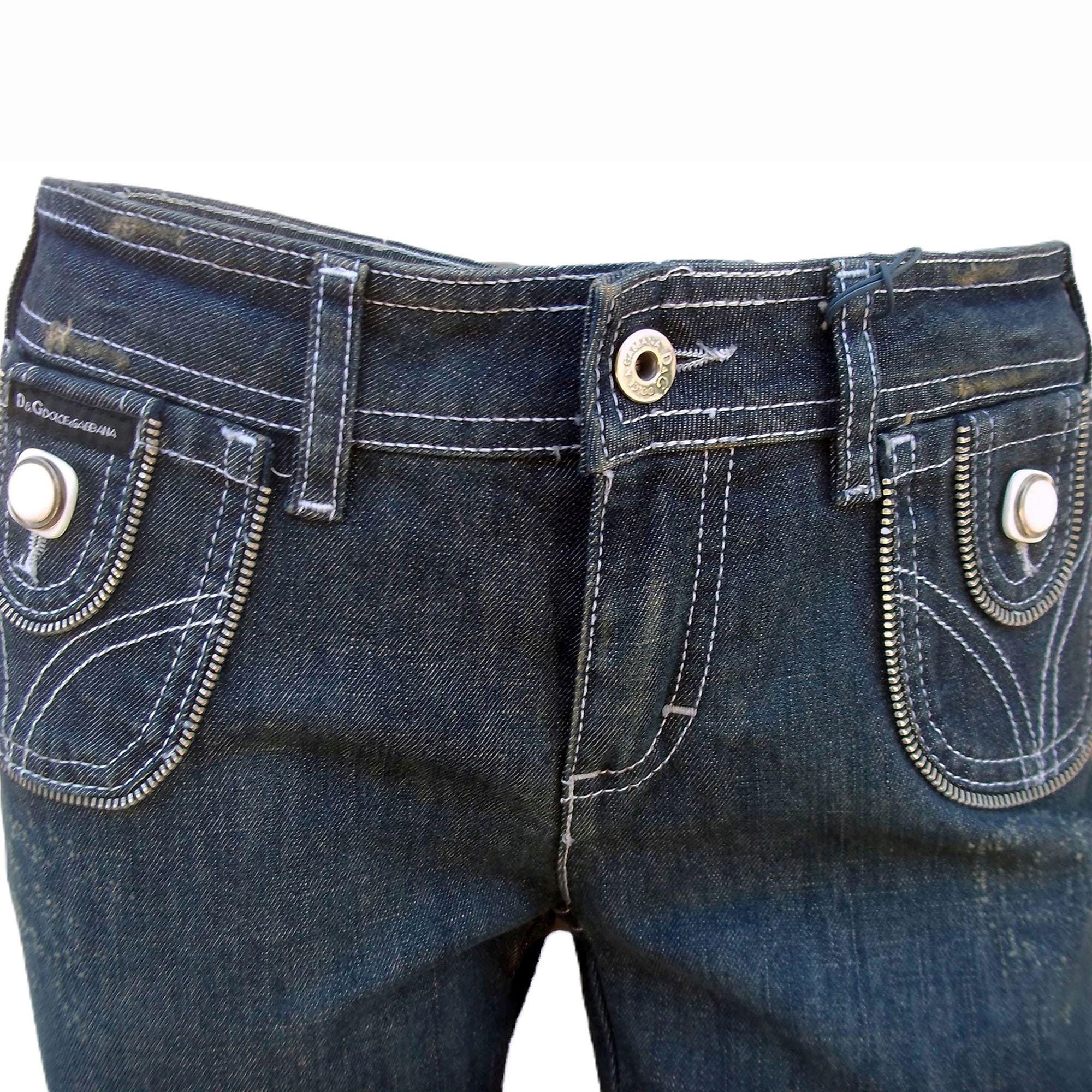 00s dolce&gabbana double zip 12 denim