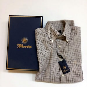 Vintage Morris Plaid Flannel Shirt - Never Worn - Men&#39;s Size 39/15.5