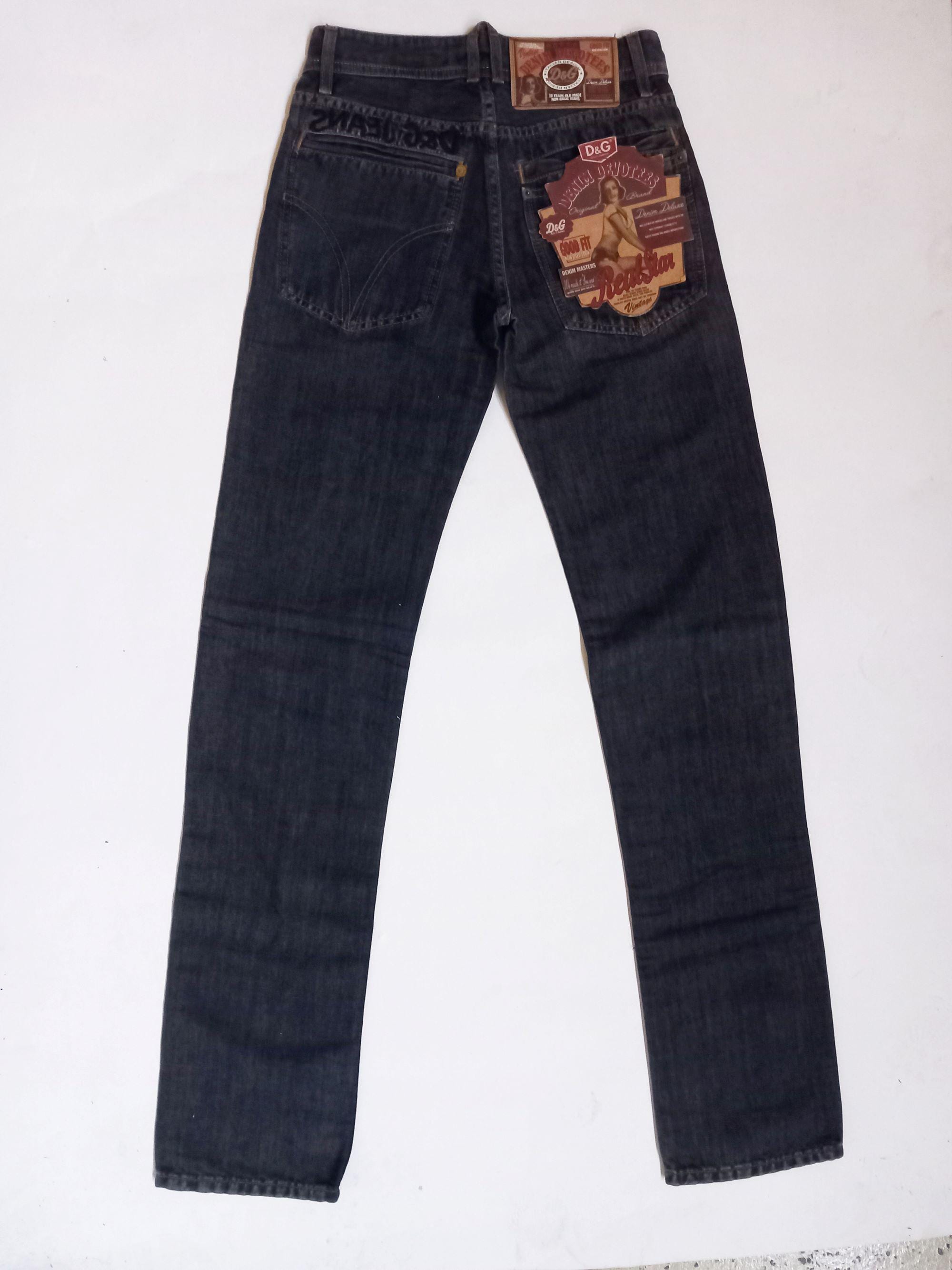 Vintage Y2k Dolce & Gabbana Blue Jeans – Embroidered Logo Cotton