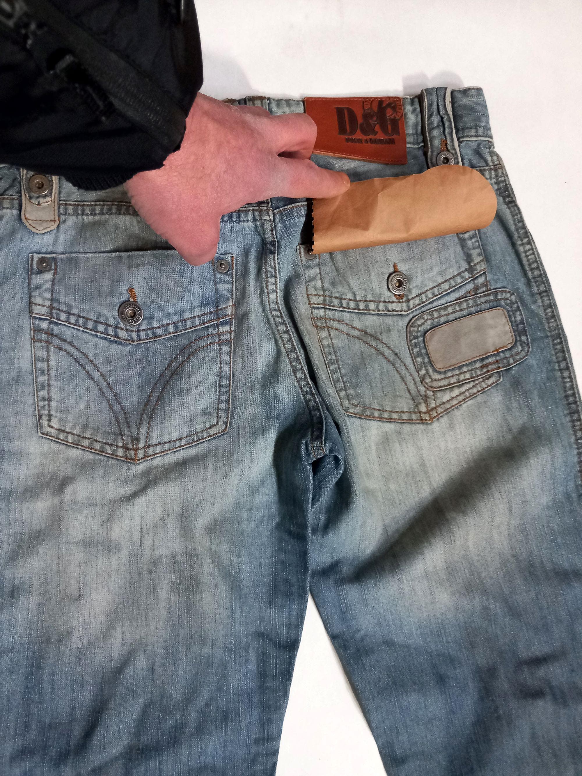 Dolce & Gabbana Archive Jeans With Leather Labels and Appliques