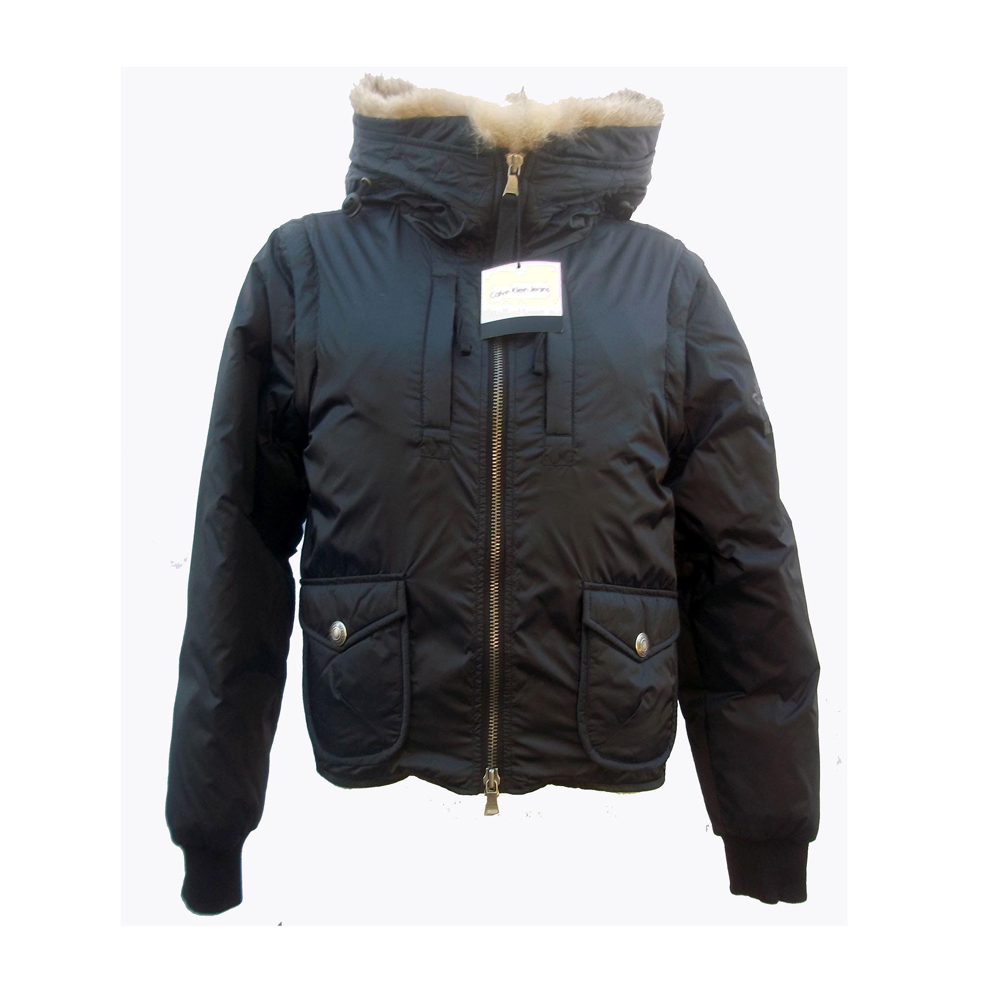 Calvin Klein Jacket Pluma De Ganso Capucha Chamarra Calvin Klein