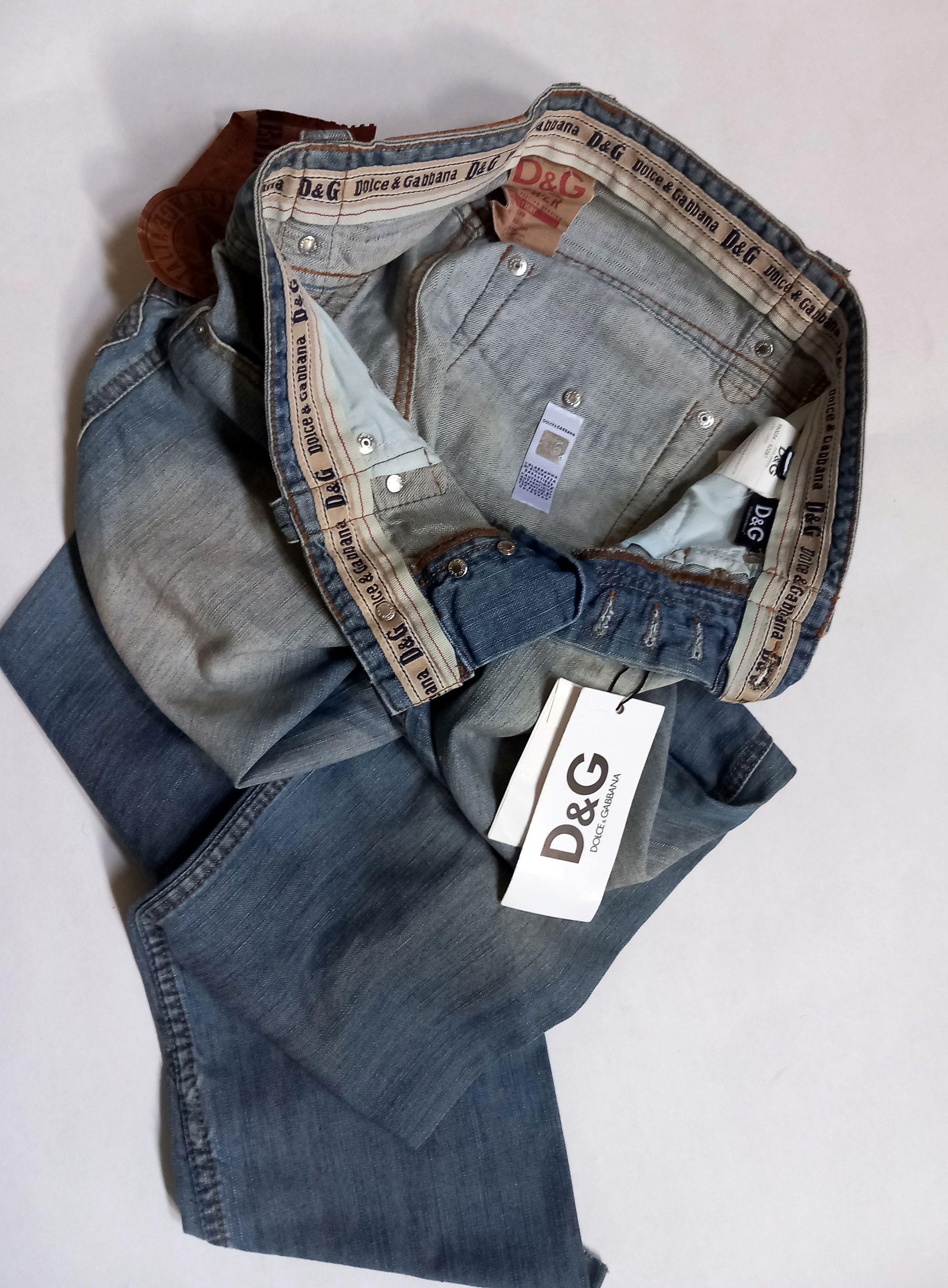 Dolce & Gabbana Archive Jeans With Leather Labels and Appliques