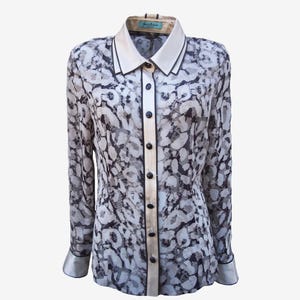 GUESS silk blouse, vintage shirt for women.