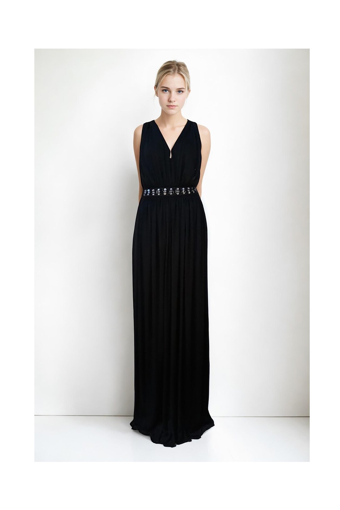 Robe Dolce & Gabbana En Soie Noire - Taille 36, Style Fourreau Sans Manches - Occasion Très Bon état