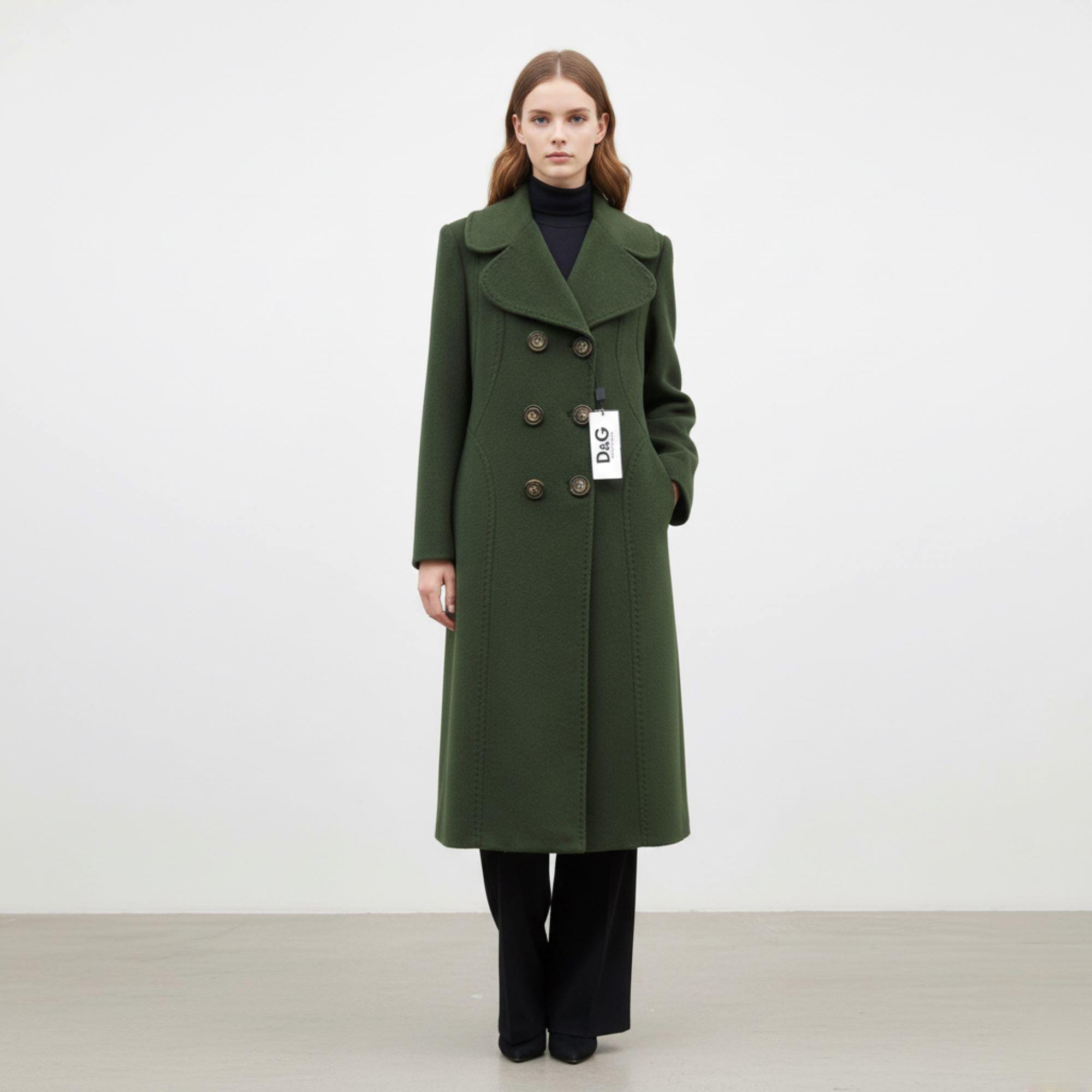 dolce&gabbana 90s 1992aw wool coat コート Coat Designer Dolce & Gabbana - Luxurious Long Wool Coat, 2000s