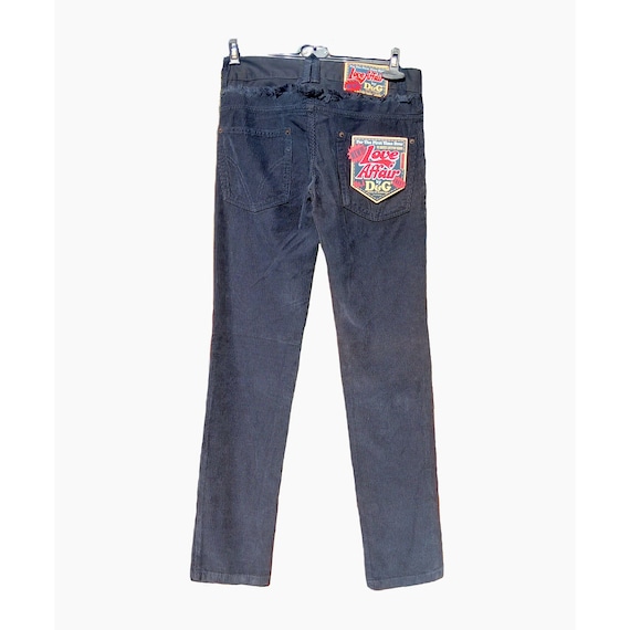 メンズ 00s dolce&gabbana corduroy damaged pants