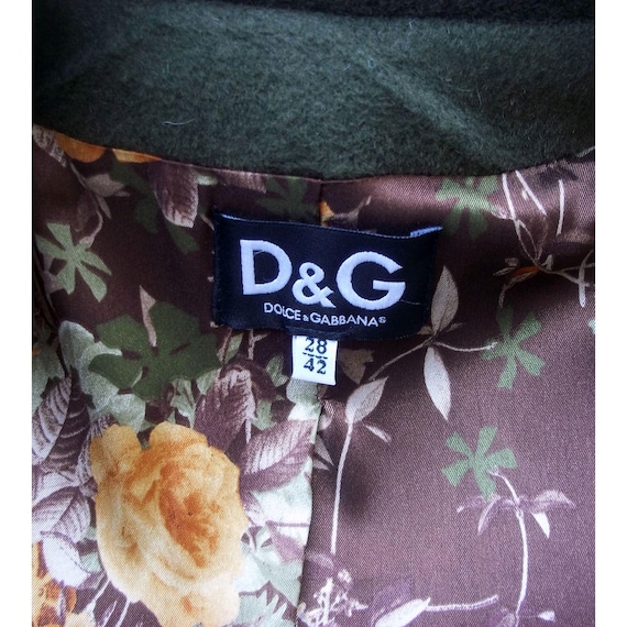Vintage Dolce & Gabbana Wool Coat – 2000s Green Double Breasted
