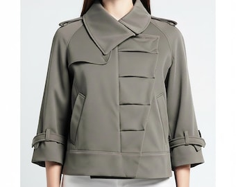 Gray Blazer Vintage Versace, Jacket Size 40