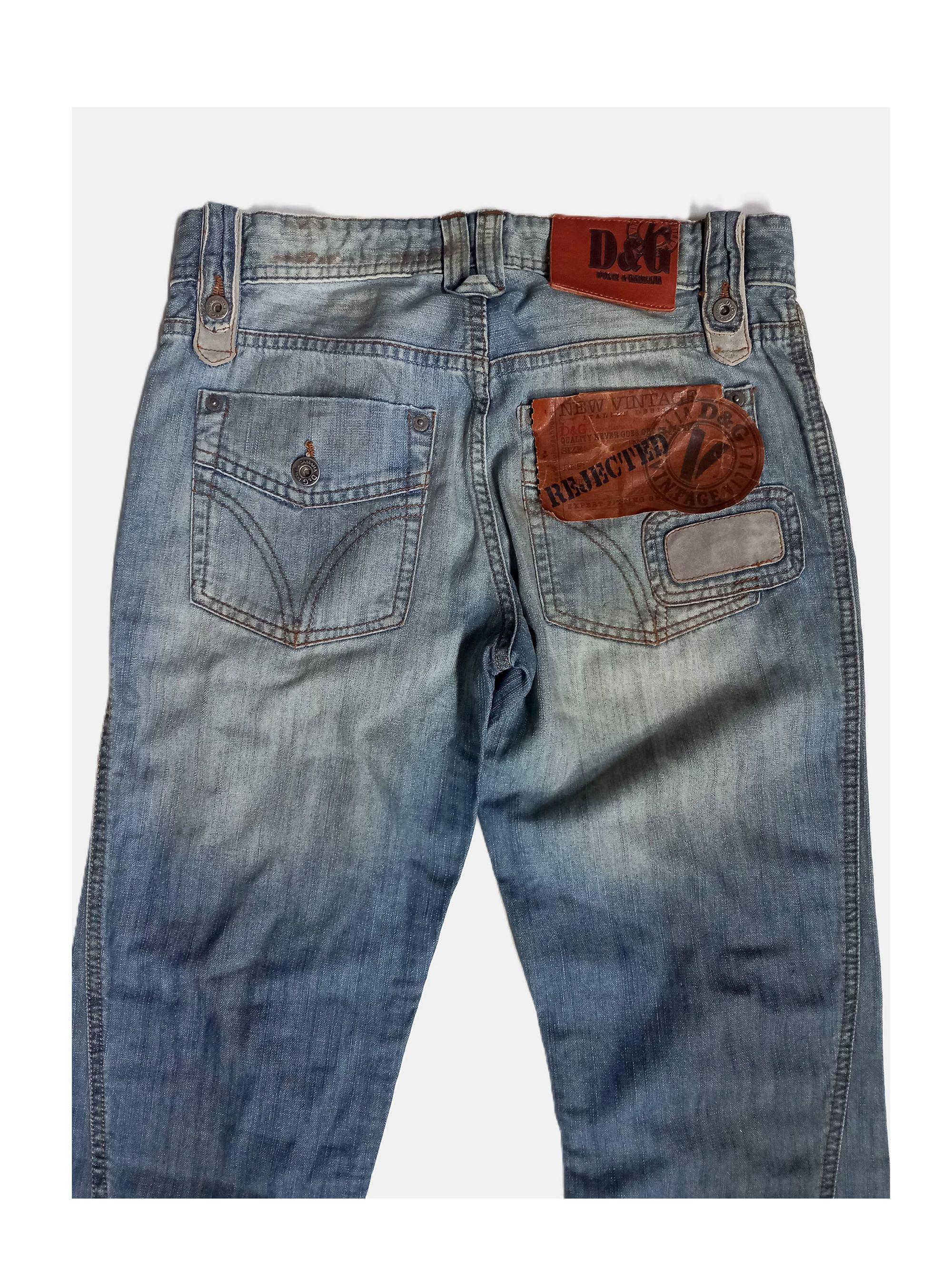 Dolce & Gabbana Archive Jeans With Leather Labels and Appliques