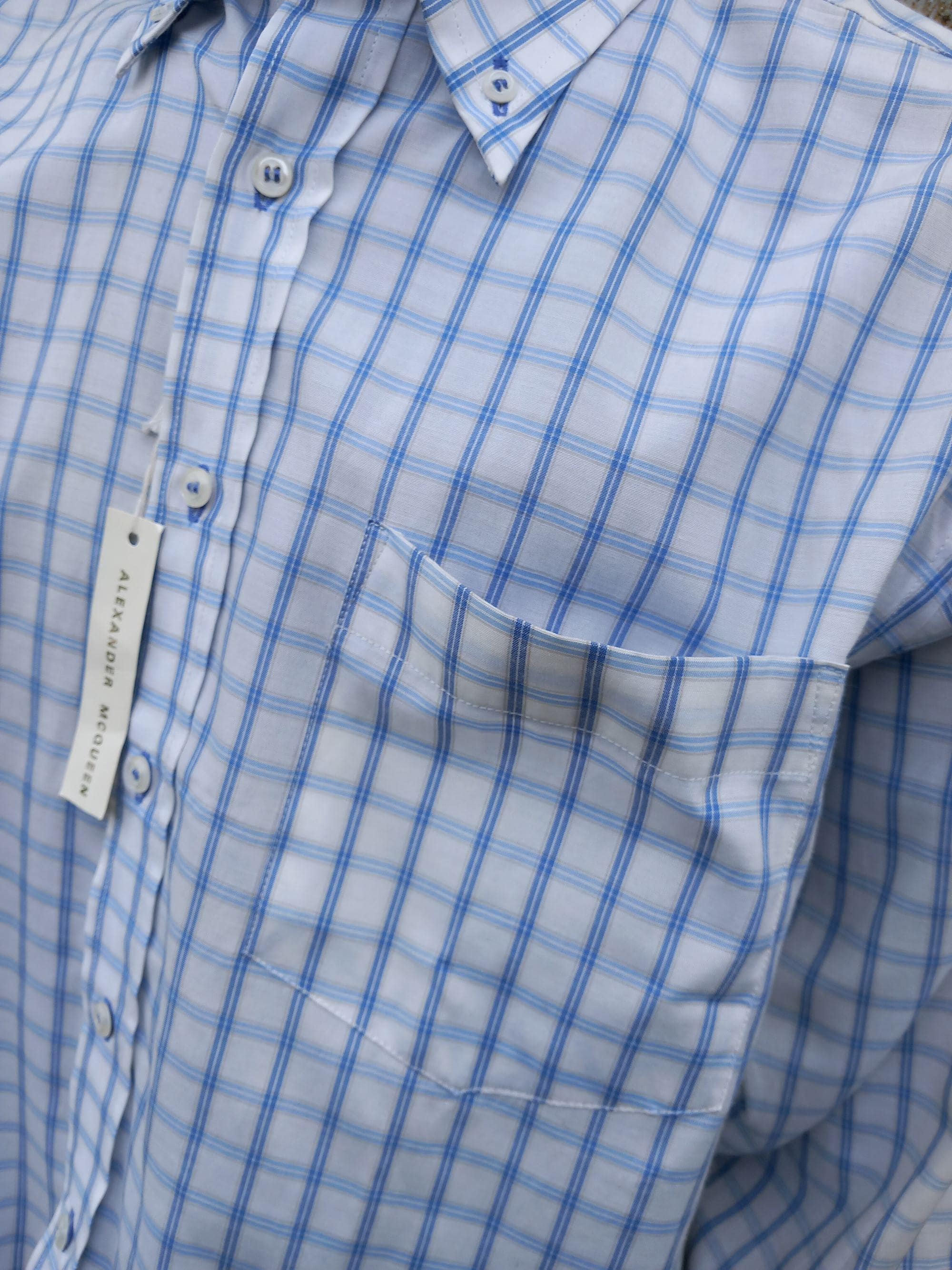 ALEXANDER MCQUEEN Men's Vintage Checked Shirt, Long Sleeve Button