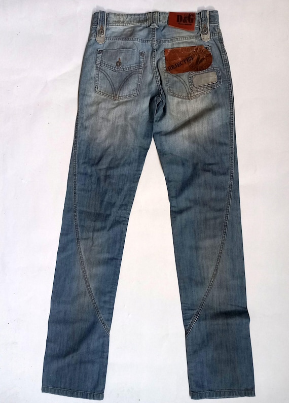 パンツ Dolce & Gabbana damage denim 44 archive Dolce & Gabbana Archive Jeans With Leather Labels and Appliques