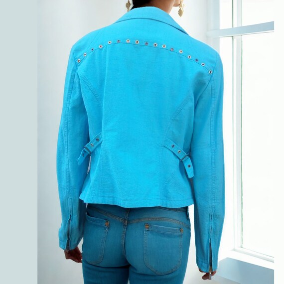 Versace Linen Jacket Size L, Vintage Studded Jacket Asymmetrical