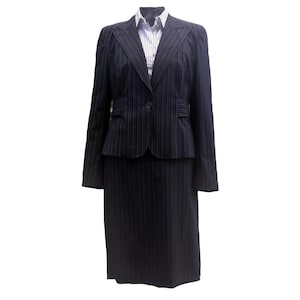 Suit Max Mara vintage skirt, elegant/classic jacket and skirt set, women&#39;s wool suit.