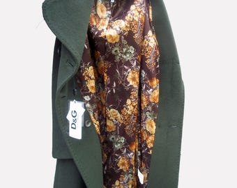 Vintage Dolce & Gabbana Wool Coat – 2000s Green Double Breasted