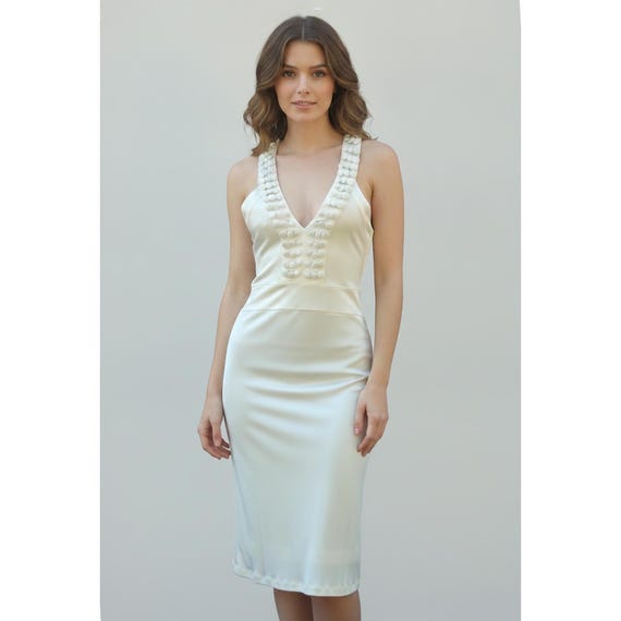 marciano dresses White Dress by Guess by Vintage Made in Italy Maxi dress Chicken Salad with Avocado fairies It features a flattering Size:XXL 16