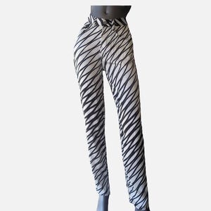 GIANFRANCO FERRE 2000s zebra patterned pants, GFF high waist vintage pants
