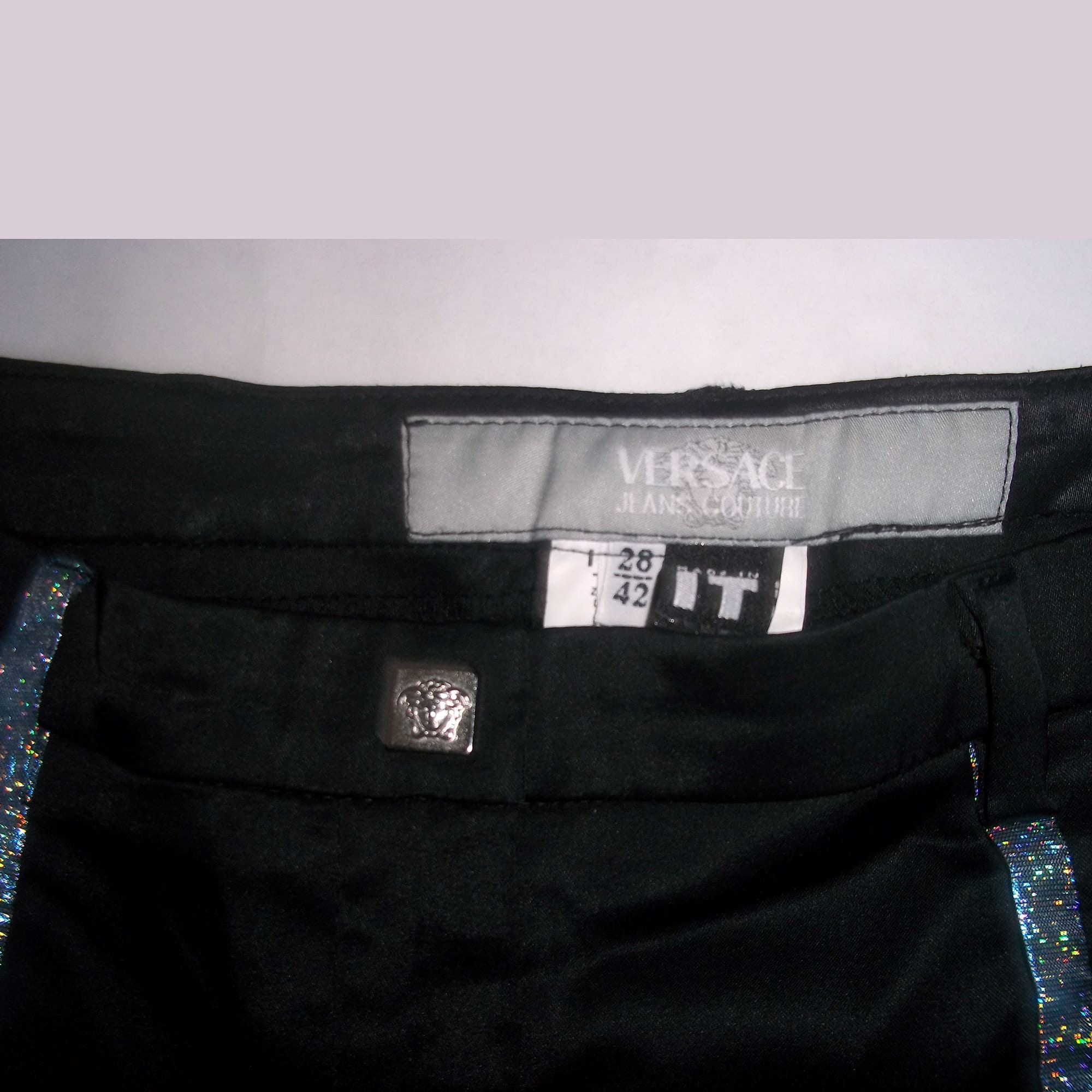 ヴィンテージ ヴェルサーチ 90年代 ブラック ピノキエット パンツ
