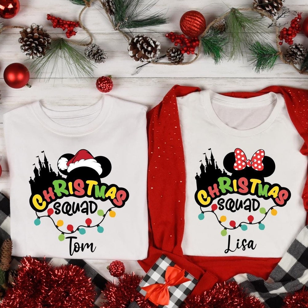 Christmas Squad Shirt, Disney Christmas Shirt, Christmas Pajamas, Christmas Shirt, Family Christmas Shirt, Besties Christmas Shirt Teesummer