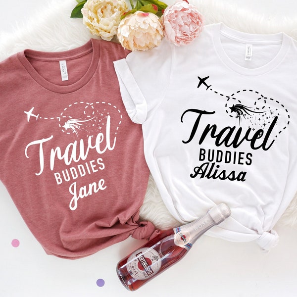 Travel Buddies T-shirt, Personalized Buddies 2024 Shirt, 2024 Travel Buddies Vacation Tee, Trip Buddies Tee, Funny Travel Buddies Shirts