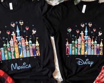 Disney Princess Castle Christmas Shirt,Disney Christmas Shirt,Princess Christmas Shirt, Christmas Castle Shirt,Princess Christmas Sweatshirt