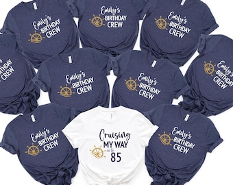 Personalized Birthday Cruise Crew Shirt: Matching Group Tee