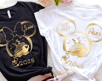 Disney Cruise 2025 Shirt,Disney Family Cruise Gold Shirt,Personalized Disney Cruise Shirt,Disney Cruise Couple Tee,Disney Cruise Besties Tee