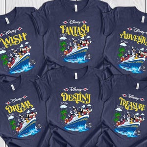 Disney Cruise 2026 Shirt, Disney Cruise Line Fleet-Wish,Adventure,Destiny,Dream,Treasure,Fantasy, Magic,Wonder