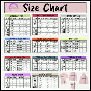 the size chart for a women's shirt