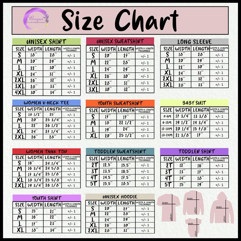 the size chart for a women's shirt