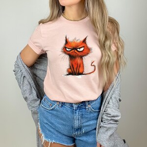 Grumpy Cat Shirt: Moody Kitten Tee, Cat Lover Gift image 6